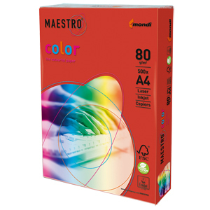 Igepa Maestro Color A4 80g/m² 500 Blatt korallenrot