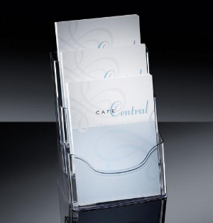 Sigel Tisch-Prospekthalter acrylic für 3xA4 glasklar