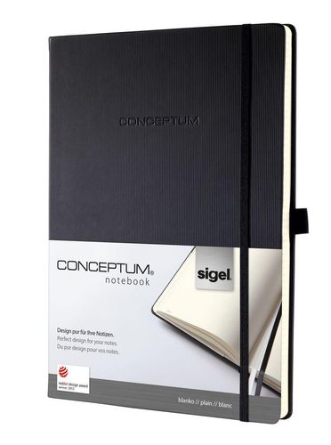 Sigel CONCEPTUM Notizbuch Hardcover A4 schwarz blanco