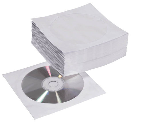 Media Range CD Papierhüllen 50er weiss