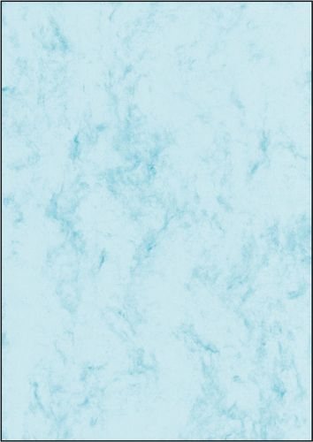 Sigel Design Papier Marmor blau   A4  200g/m²  50 Blatt