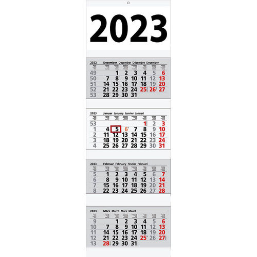 4 Monate Wandkalender 2023