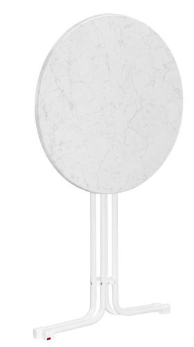 Partytisch  marmor weiss   rund  80x110