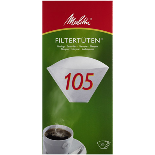 Melitta Filtertüten 105 weiss  200/Stück/Pack