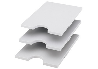 Styro waagerechte Platte grau für Ablagesystem styrorac  3Stück/Pack