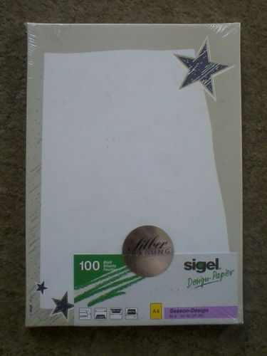 Sigel Design Weihnachtspapier  Glamour (Silber Prägung ) 100Stück/Pack